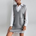 thumbnail image 4 of Women's sleeveless knitted dress with pockets, 4 of 9