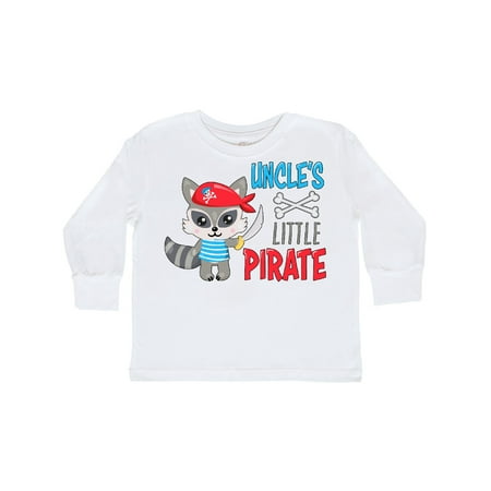 

Inktastic Uncle s Little Pirate Cute Raccoon with Sword Gift Toddler Boy or Toddler Girl Long Sleeve T-Shirt