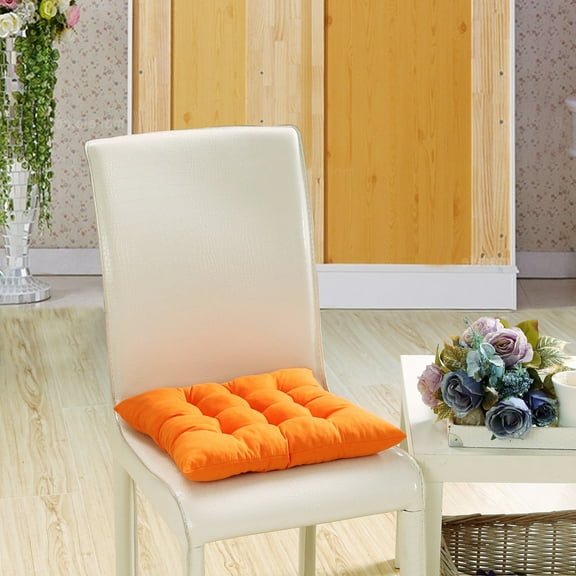 SHENGXINY 16*16In Orange Indoor Outdoor Garden Patio Home Kitchen Office Chair Seat Cushion Pads Orange Seat Cushion