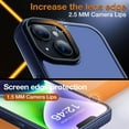 thumbnail image 5 of for iPhone 13 case/iphone14 Case, [Compatible with MagSafe] Shockproof  13 Phone Case,  Grade Drop Protection, Protective Slim Translucent Case for 14 6.1'', Matte Blue, 5 of 11