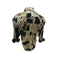 thumbnail image 2 of Men PREMIERE Long Sleeve Button Down Dress Shirt Black Gold Foil Leopard Chain, 2 of 3