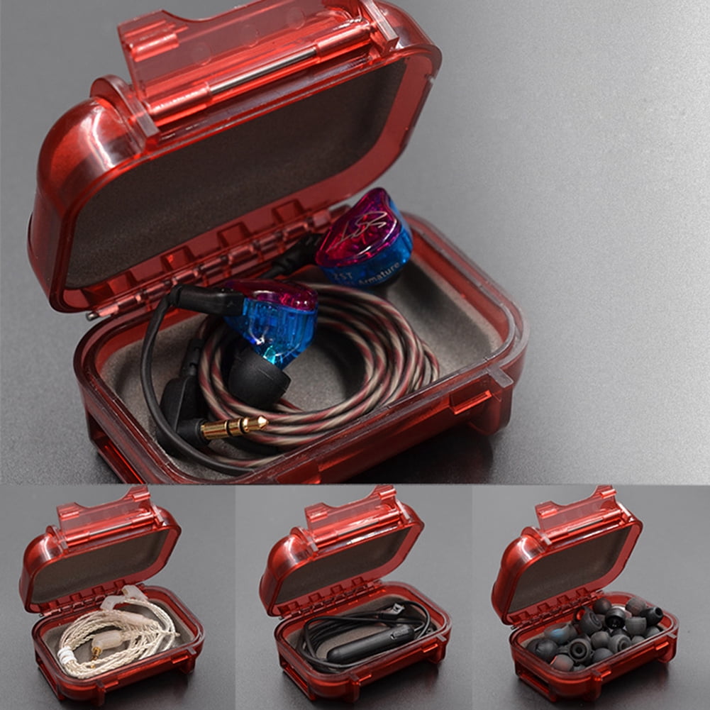 1x Mini Box Earphone Carry Storage Case Bag Earbud Headphone USB Cable Protector 
