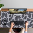 thumbnail image 4 of Long Mouse Pads for Desk,White and Black Of Leopard Print Desk Mats on Top Of Desks, Desk Mouse Pad Extra Large with 3mm Non-Slip Base and Stitched Edge for Gaming,Office,Work,Home 47.3"x23.6", 4 of 6