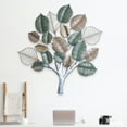 thumbnail image 1 of Accent Collection Green And Gold Tropical Metal Tree Artwork, Nature-Inspired Leaf Wall Decor For Master Bedroom, 1 of 6