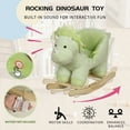 thumbnail image 3 of Peispie Kids Ride-On Green Hippo Rocking Toy with Lullaby Song, Soft Plush Animal Rocker for Toddlers 3+ Years, Comfortable Ride-On Toy with High Weight Capacity, 110 LBS, Green, 3 of 6