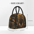 thumbnail image 2 of Xecao Tiger In The Fallen Leaf Forest Lunch Bag , an insulated, reusable tote bag perfect for adults of all genders, ideal for work, office, picnics and beach trips, 2 of 6