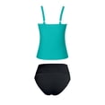 thumbnail image 6 of Guluxicc Tankini Swimsuit Sets for Women Solid Color Racerback Padded Two Piece Swimsuits with Beach Underwear Summer Bathing Suit, 6 of 6