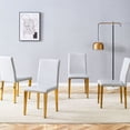 thumbnail image 4 of Set of 4 Light Gray Dining Chairs with PU Leather / Fit Human Body Curves, Corrosion - Resistant Legs, 4 of 5
