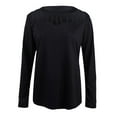 thumbnail image 4 of KIHOUT Women Solid Hollow Out Long Sleeve Breathable Shirt Tops, 4 of 5