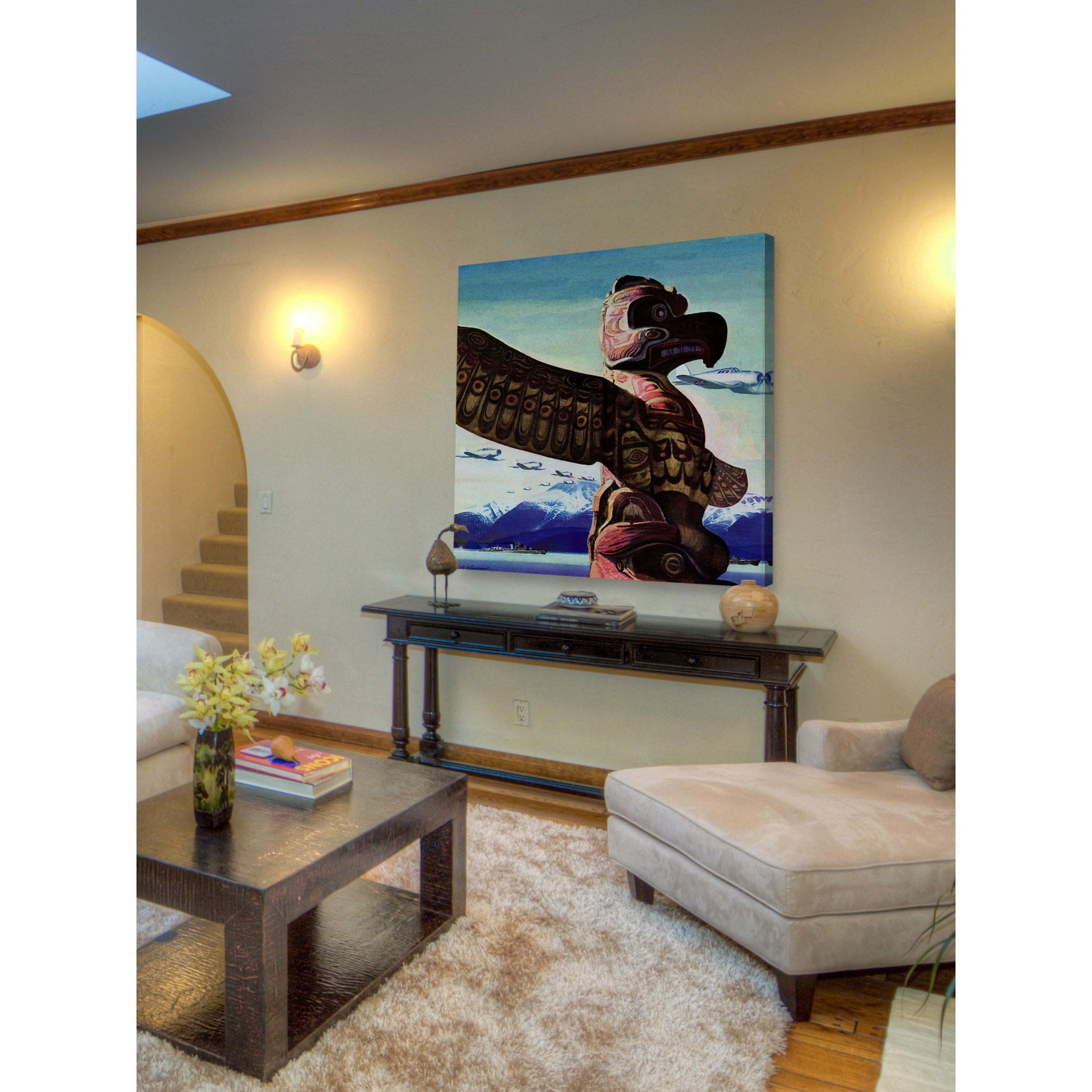 "Totem Pole" Painting Print on Wrapped Canvas