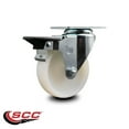 thumbnail image 2 of 4 Inch Nylon Wheel Swivel Top Plate Caster with Posi Brake Service Caster Brand, 2 of 2