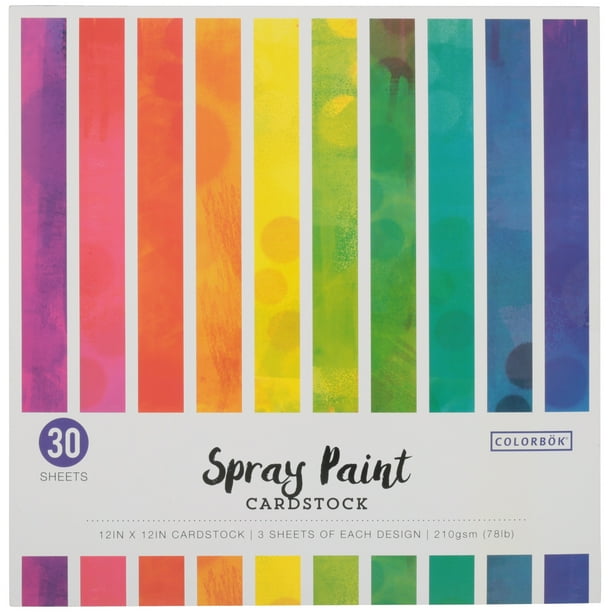 Colorbok Spray Paint Cardstock Craft Paper, 30 Count