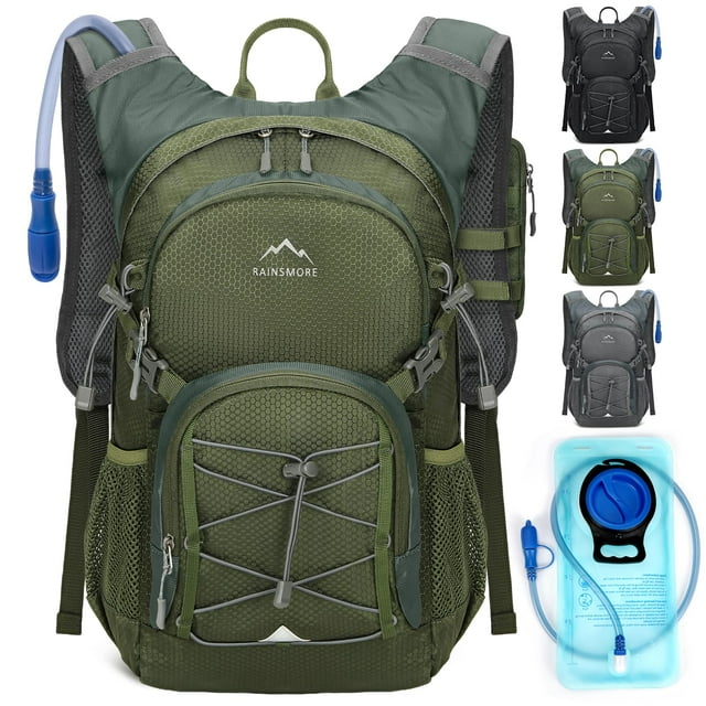 Mochila de hidratación RAINSMORE de 18 litros con bolsa de agua para senderismo
