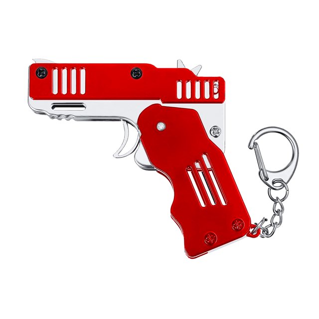 Dyfzdhu Mini Jouets Modèles Ressorts en Caoutchouc, Mini Jouet Pliant en Métal, Porte-Clés de Sport Extérieur