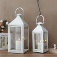 thumbnail image 4 of Set of 2  Decorative Metal Lanterns | Vintage Style Hanging Lanterns for Indoor/Outdoor Events | Perfect for Parties & Weddings, 4 of 6