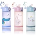 thumbnail image 3 of Botella de agua con pajita, para deportes, 500 ml, de plástico, sin BPA, K8849, 3 of 4