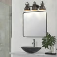 thumbnail image 3 of 3 Light Industrial Bathroom Vanity Light with Dark Bronze Bathroom Ligh Fixtures over Mirror, 3 of 8