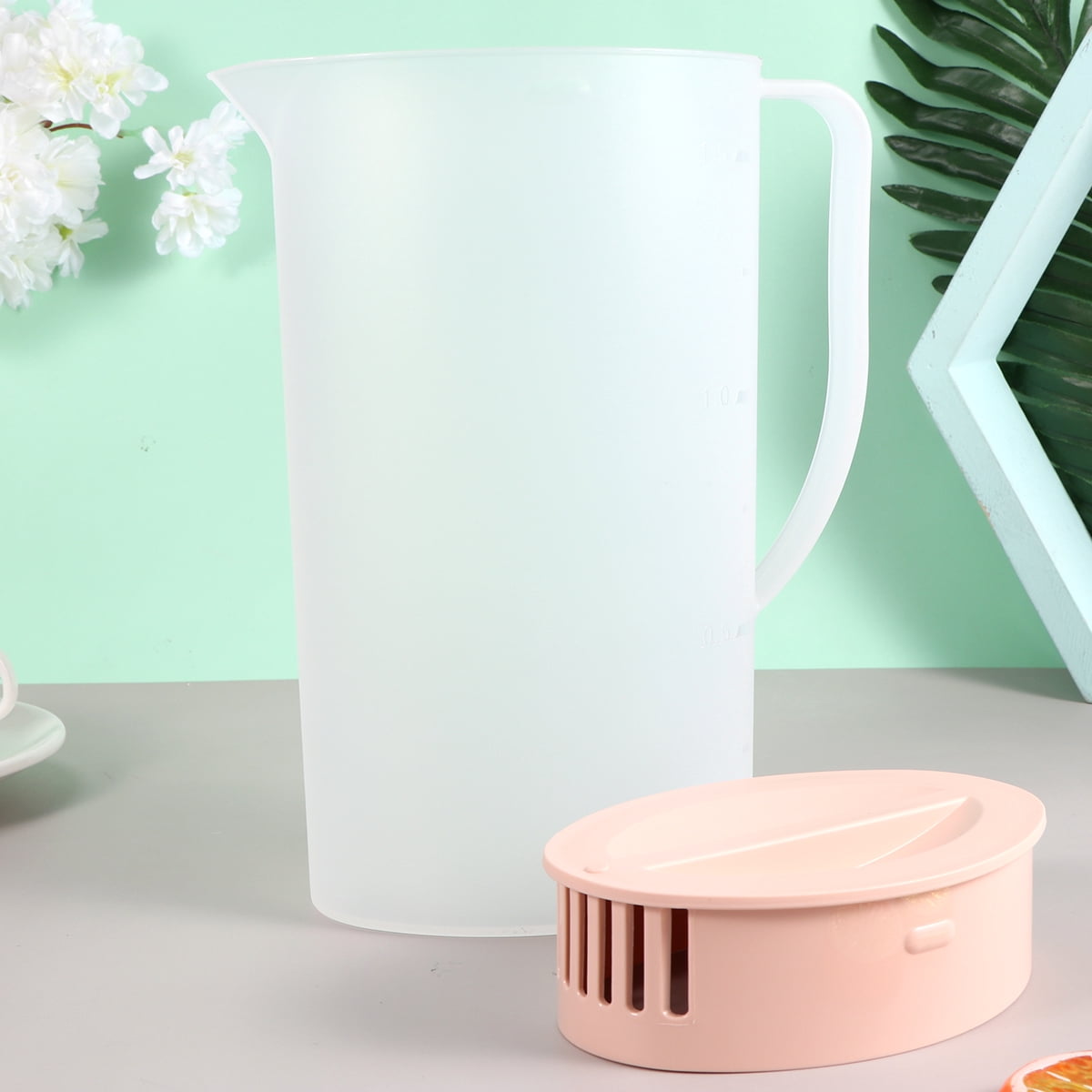 Frcolor Pitcher Lid Water Jug Juice Beverage Tea Pitchers Carafe Gallon Kettle Fridge Lemonade 2 Iced Cold Drink Drinks