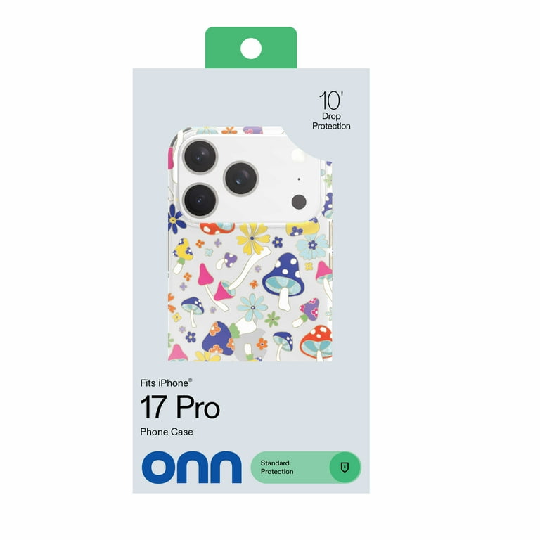 onn Phone Case for iPhone 17 Pro - Multicolor Mushroom