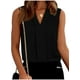 thumbnail image 1 of Camiseta sin mangas BLENCOT para mujer, cuello en V, sin mangas, verano, color negro L, 1 of 4