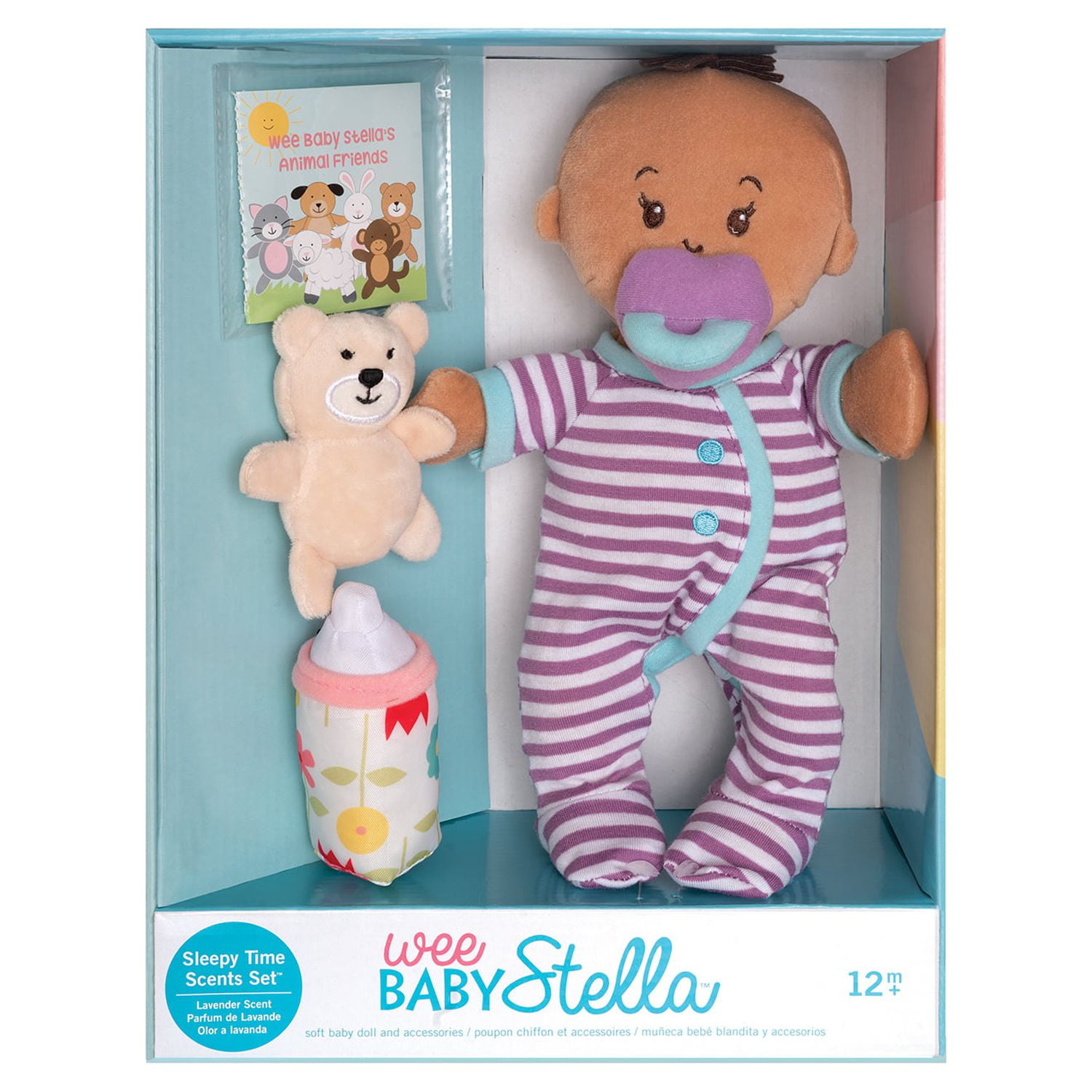 Manhattan Toy Wee Baby Stella Beige Sleepy Times Scent 12" Soft Baby Doll Set