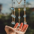 thumbnail image 3 of CNKOO Sun Catchers For Windows Crystal Ball Prism Suncatcher Garden Home Window Ornament Reflect Sunlight Beautiful Rainbow Total Length 20 Inches, 3 of 10