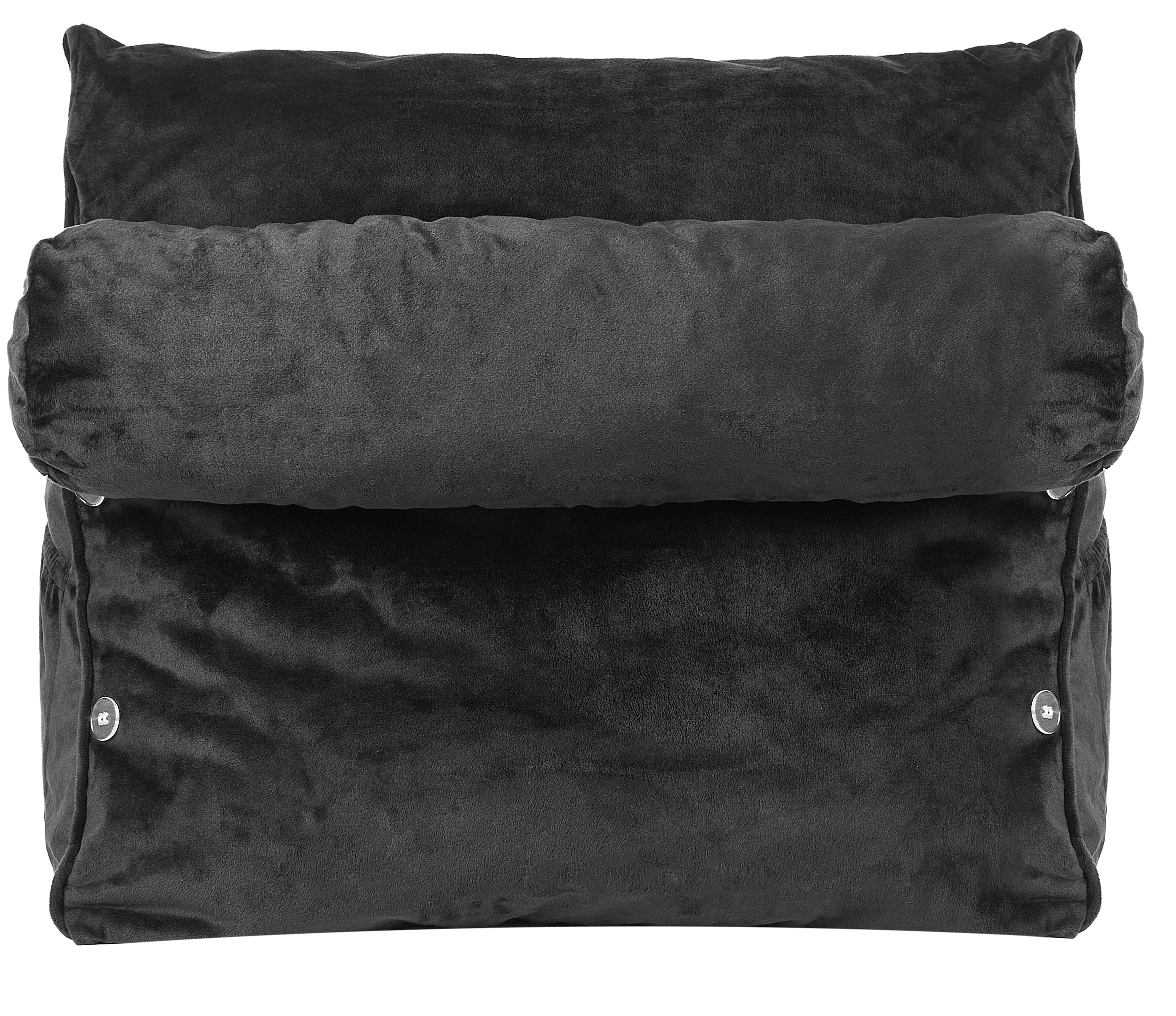 Cheer Collection Extra Large Wedge Pillow with Detachable Bolster, Black