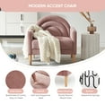 thumbnail image 5 of Relax & Rejuvenate Stylish Rainbow Design Linum Linen Loveseat, Pink, 5 of 10
