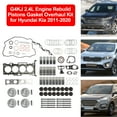 thumbnail image 1 of Kit de reparación de juntas de pistones de reconstrucción de motor G4KJ 2.4L para Hyundai Kia 2011-2020, 1 of 11