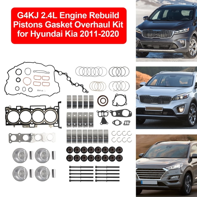 Kit de reparación de juntas de pistones de reconstrucción de motor G4KJ 2.4L para Hyundai Kia 2011-2020