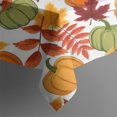 thumbnail image 4 of Fall Pumpkins Leaves Pattern Rectangle Tablecloth 60"x102",Waterproof Polyester Rectangle Table Cloth, Wipeable Spillproof Polyester Tablecloth for Dining, Camping, Indoor and Outdoor, 4 of 6