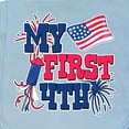 thumbnail image 3 of Inktastic My First 4th with American Flag Rocket and Fireworks Baby Burp Cloth, 3 of 3