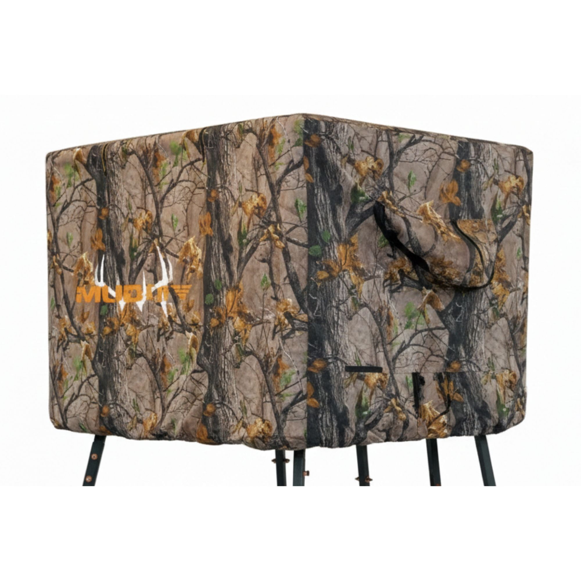 Muddy Quad Blind Kit Hunting Gear, Fabric Deer Blind and Duck Blind, Hunting Accessory with 360 Coverage & Zipper Entrance, Epic Camo