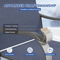 thumbnail image 6 of Poteban Patio Swivel Bar Stools Chair of 2, Outdoor Bar Heigt Set, All Weather High Back and Armrest Rocking Stools & Bar Chairs for Backyard, Lawn Garden, Balcony and Pool,Navy, 6 of 7