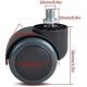 thumbnail image 2 of Rueda para silla de oficina Ruedas giratorias de 360 grados Ruedas de repuesto de 2 pulgadas Silenciador Muebles Piso de madera Silla giratoria laminada Silla de oficina Azul 5 por ciento (Tipo de varilla roscada esquí esquí Gafas de esquí, 2 of 4