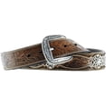 thumbnail image 1 of Ariat Western Belt Mens Leather Rowel Brown Oiled Rowdy A10004965, 1 of 5