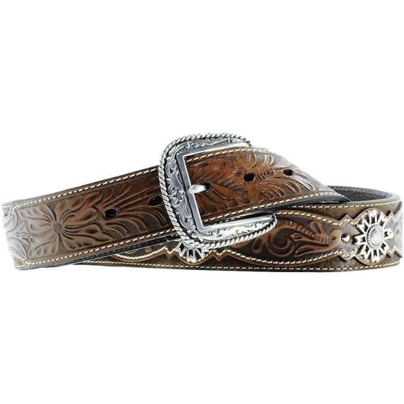 Ariat Western Belt Mens Leather Rowel Brown Oiled Rowdy A10004965