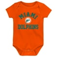 thumbnail image 4 of Newborn & Infant Aqua/Orange/Heather Gray Miami Dolphins Three-Pack Eat, Sleep & Drool Retro Bodysuit Set, 4 of 4