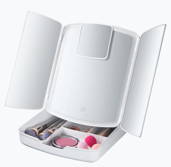 My Foldaway Double Sided Vanity Mirror the Lighted, 10x Magnification