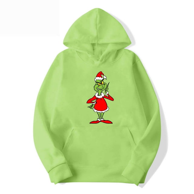 Chandail de Noël Abordable Corashan Chandail de Noël Laid Imprimé Mode Ample Chandail à Capuche à Manches Longues pour Hommes et Femmes Rouge, TG