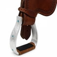 thumbnail image 3 of Challenger Western Saddle Engraved Trail Riding Stirrups w/ Turquoise Rhinestones 51147, 3 of 5