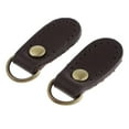 thumbnail image 4 of 2 Stü Zipper Zipper Reißer Imitation Leather Imitation Sewing For Clothes, Jacket, Coat, Luggage, Suitcase, Backpack Coffee, 4 of 8