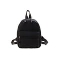 thumbnail image 1 of Mochila Color Sólido para Mujer Preppy Mini Mochila Nylon Escolar (Negro), 1 of 9