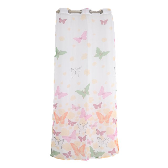 Cortina de bloqueo Paneles De Gasa De Ventana Con Cortinas Transparentes Con Estampado De Mariposas Para Dormitorio 270x100cm METRO Magideal Cortina de bloqueo