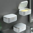 thumbnail image 6 of Soap Dish, Under 5 $, Loetky Soap Dish for Shower Wall Mounted with Drain Bar Soap Holder Soap Stop Mushy Travel Soap Container Bar Soap Box Tray, Soap Dish*1, 6 of 8