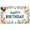 2A, variant on Cartoon Chicken Happy Birthday Banner Rooster Design Animal Theme Party Backdrop for Kids Celebration Indoor Event Decoration