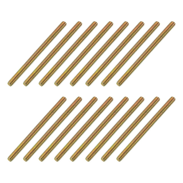 16 Pack Fully All Threaded Rod 1/4" Thread, 3-1/2" Length, Thread Screw