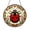 Acrylic 3.5 Inch, variant on Garden Ladybug Flower Art Glass Style Decorative Window Hanging