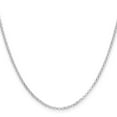 thumbnail image 2 of 925 Sterling Silver Rhodium Plated 2mm Rolo Chain Necklace 20 Inch Chain Necklace for Women and Men, 2 of 2