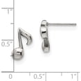thumbnail image 3 of Stainless Steel Polished Music Note Post Earrings (13.14 X 6.32) Made In China sre1196, 3 of 5